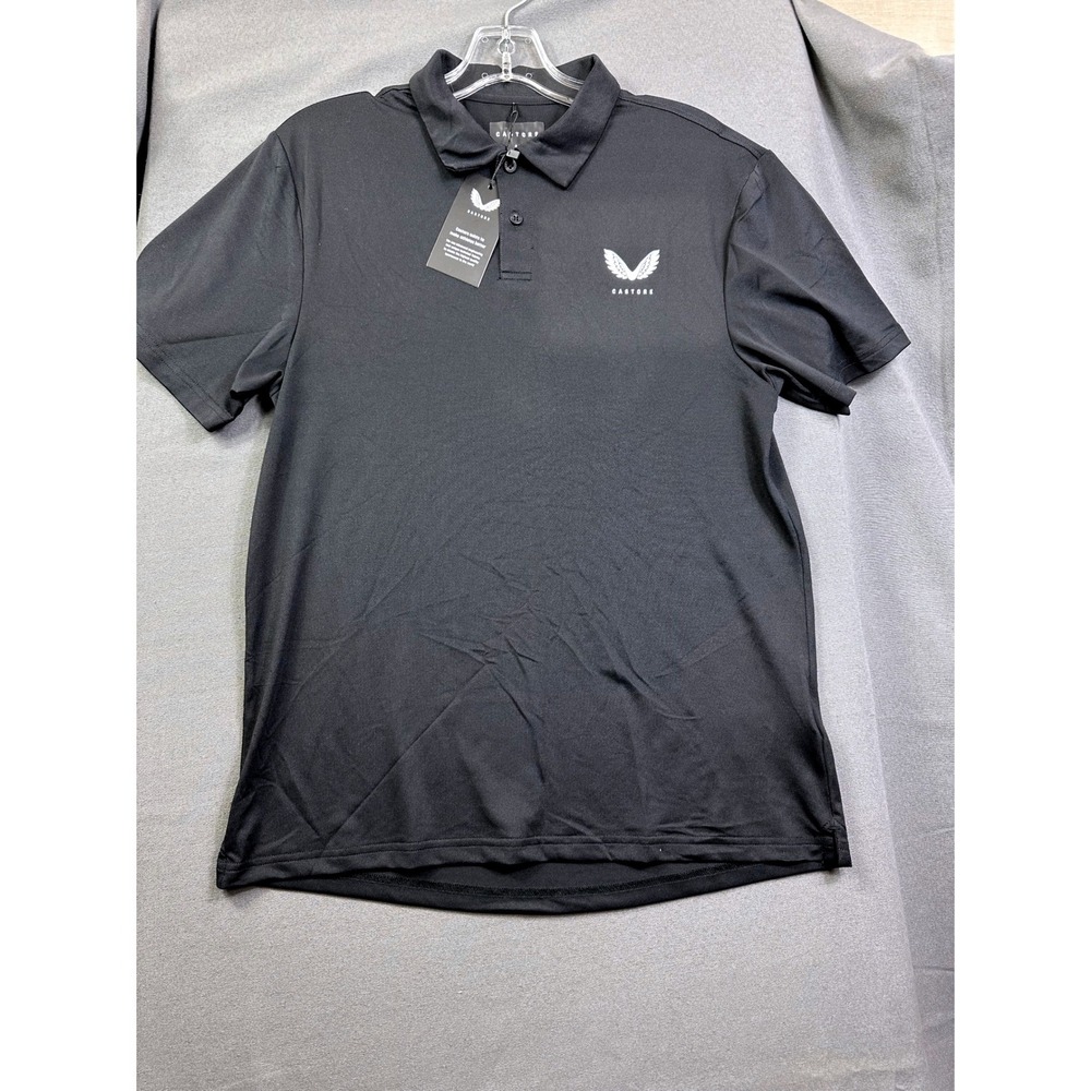 Castore‎ Men's Performance Polo Shirt Black Short Sleeve Activewear Size M NEW